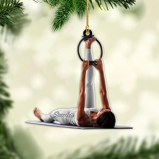 Customized Pilates Christmas Ornament - Pilates Gift for Women, Acrylic Christmas Ornament LL35