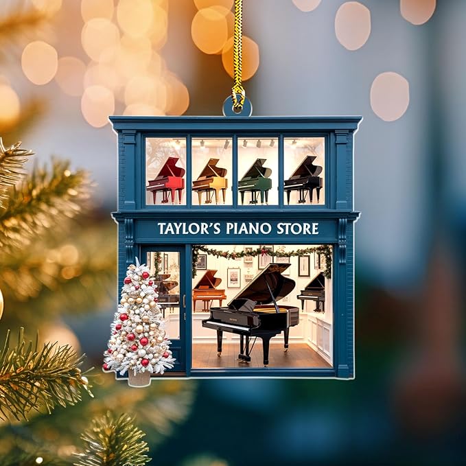 Customized Piano Ornament - Music Instrument Christmas Gift for Piano Lovers LL48