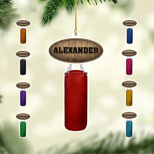Custom Boxing Gloves Christmas Ornament - Personalized Boxing Ornament Gift LL15
