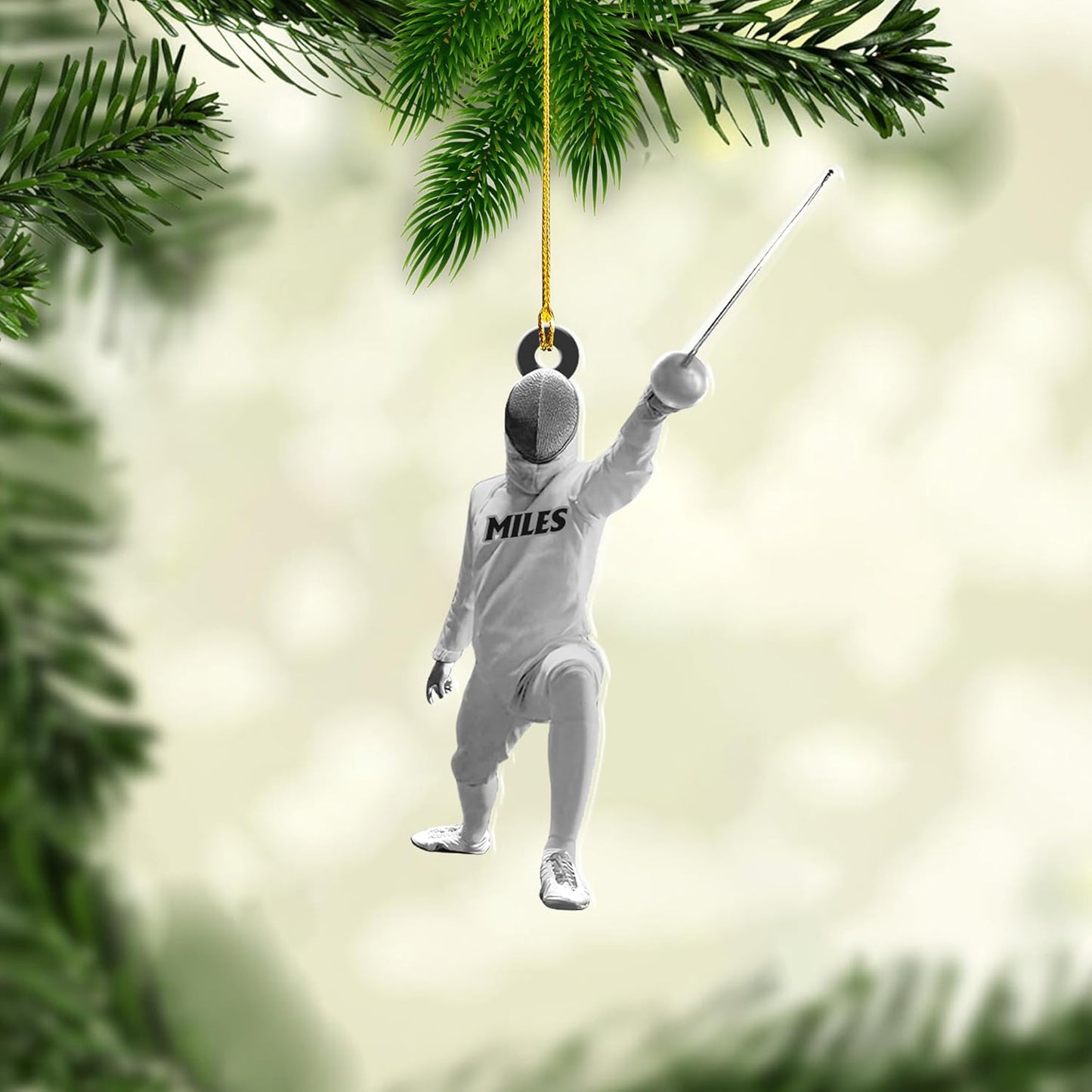 Personalized Fencing Christmas Ornament Christmas Tree Decor C02