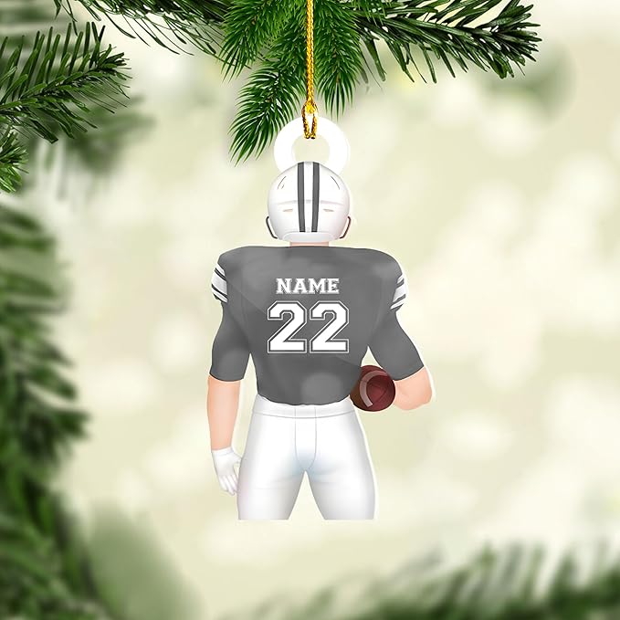Personalized Rugby Player Christmas Gift for Sports Lovers - Rugby Ornament LL20