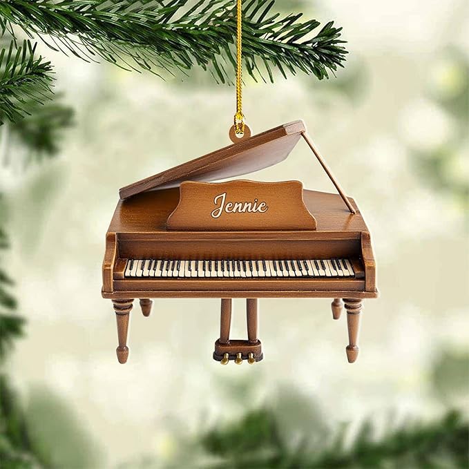 Personalized Music Instrument Christmas Gift - Piano Ornament for Piano Lovers LL27
