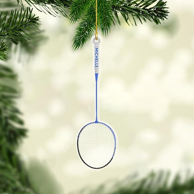 Custom Christmas Gift for Badminton Players, Sports Lovers Badminton Ornament LL22