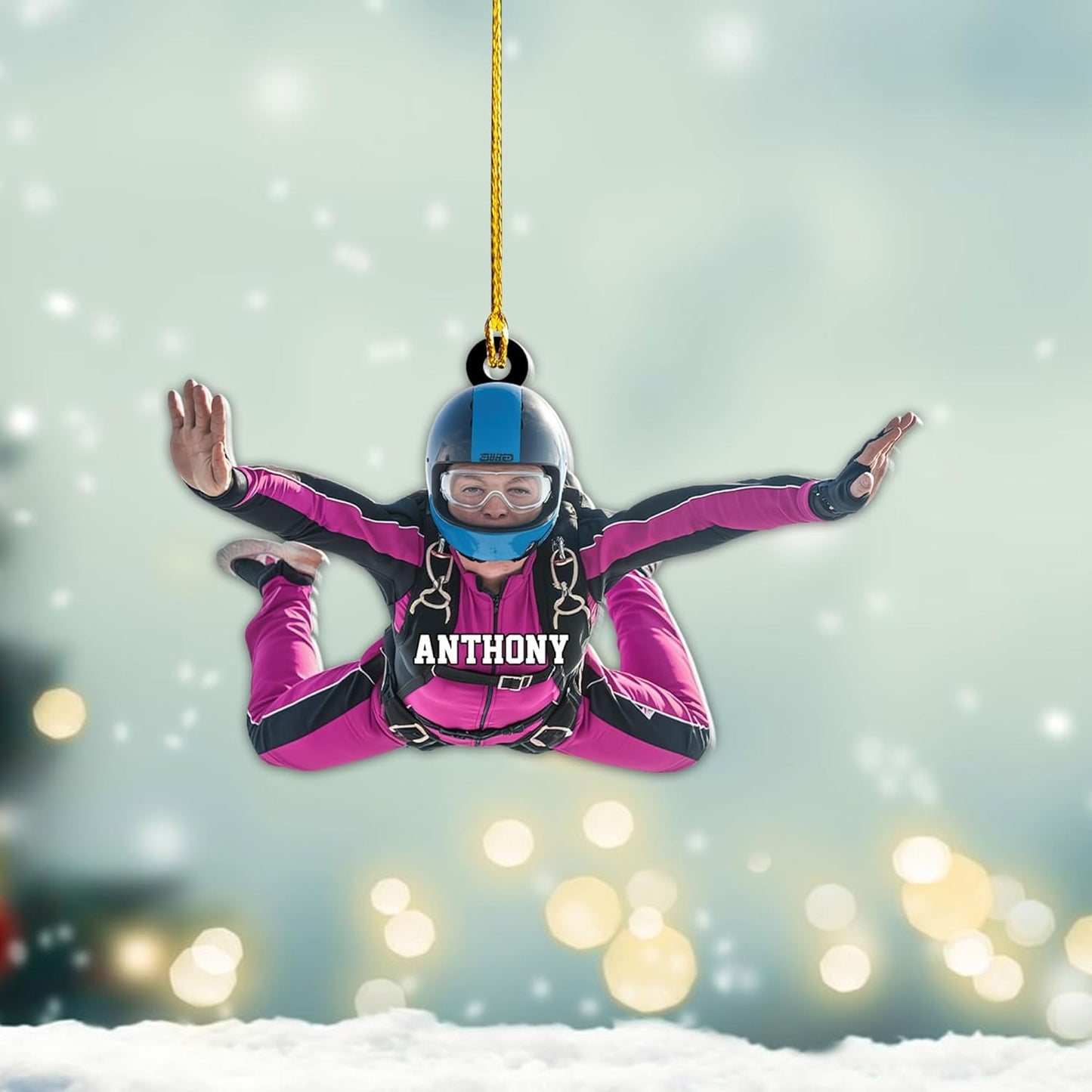 Custom Skydiving Christmas Ornament – Skydiver Xmas Decor O13