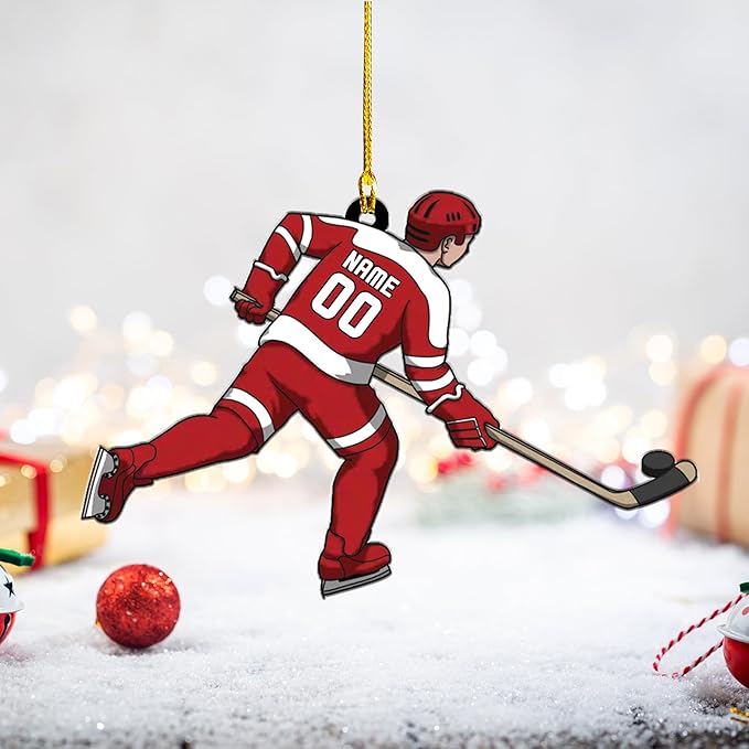 Custom ice Hockey Ornament N40
