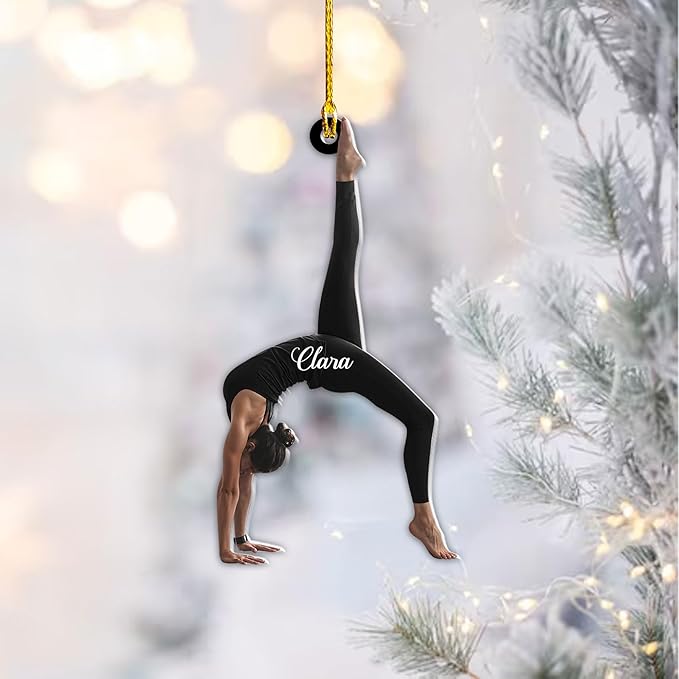 Personalized Yoga Lovers Ornament - Custom Yoga Christmas Decoration Gift LL10