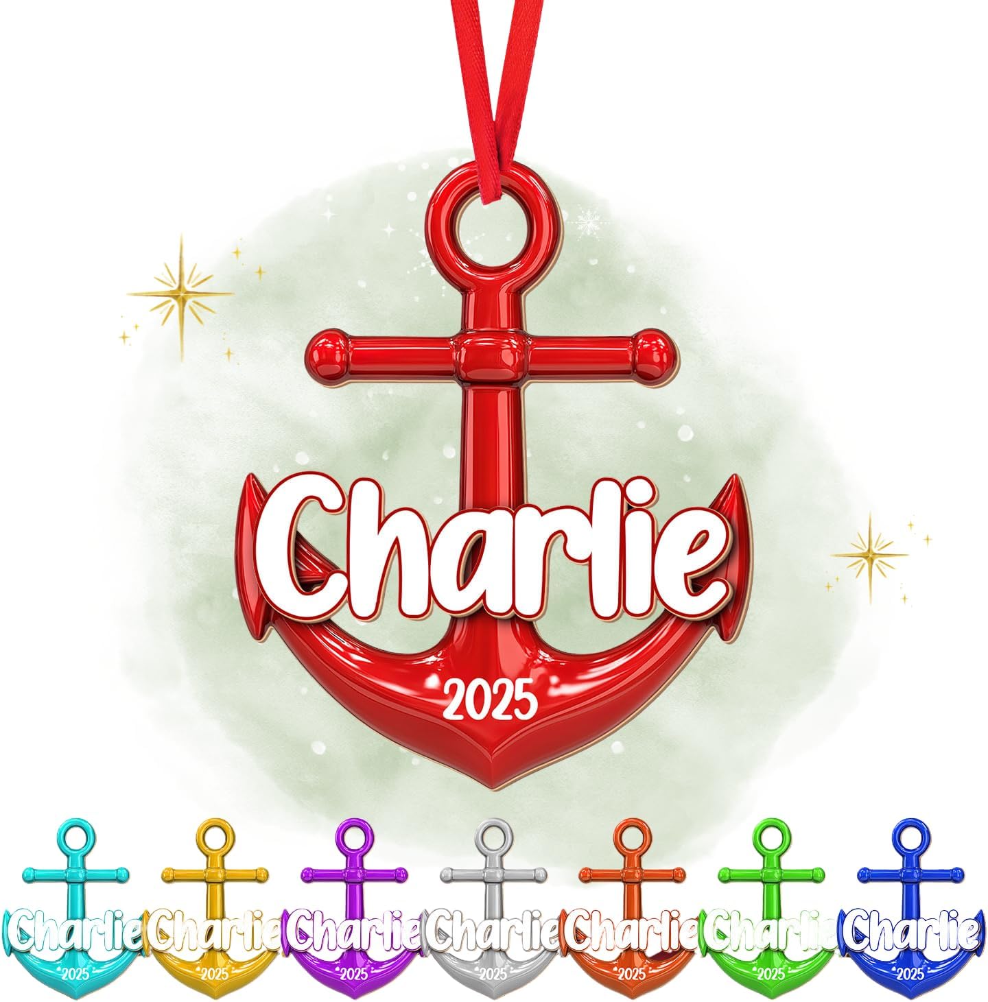 Personalized Sailor Ornament – Custom Captain Sailor Acrylic Ornament, Unique Sailing Glass Keepsake, Navy Captain Holiday Gift for Sailors TS16