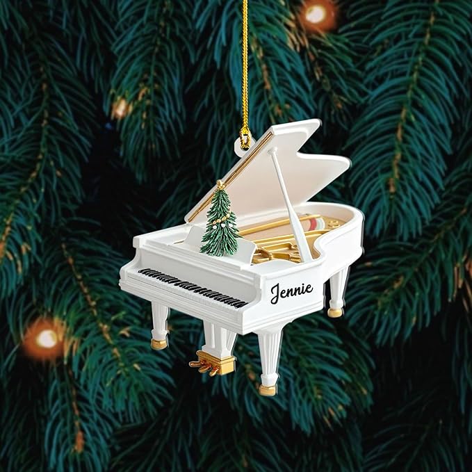 Customized Piano Ornament - Music Instrument Christmas Gift for Piano Lovers LL57