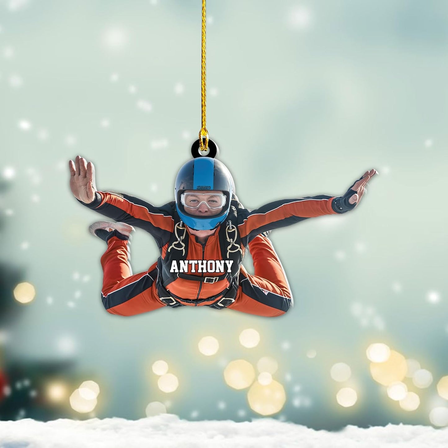 Custom Skydiving Christmas Ornament – Skydiver Xmas Decor O13