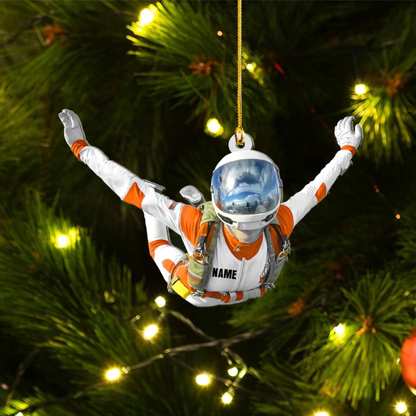 Custom Skydiving Christmas Ornament – Skydiver Xmas Decor O20