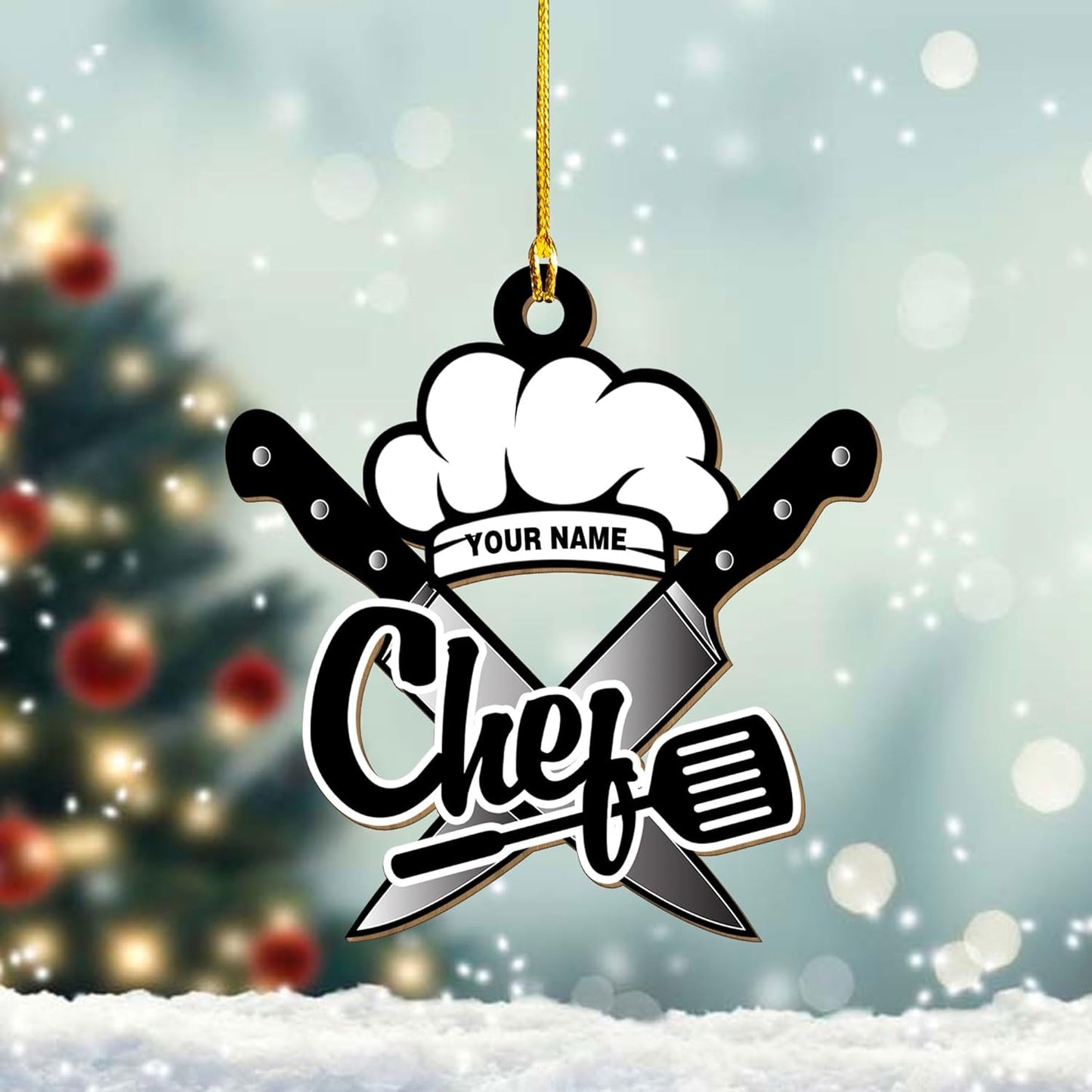 Customized Chef Ornament - Chef Christmas Gift N13