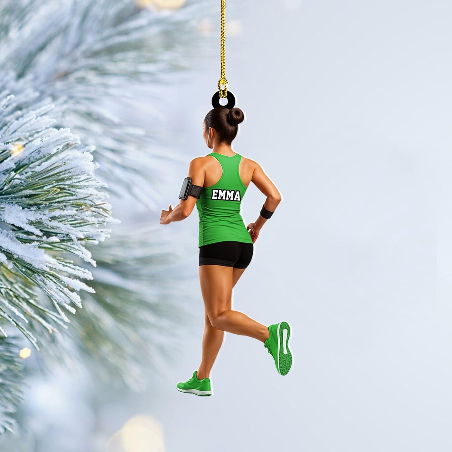 Custom Running Ornament – Personalized Marathon Acrylic Gift, Athlete Christmas Decoration TM19
