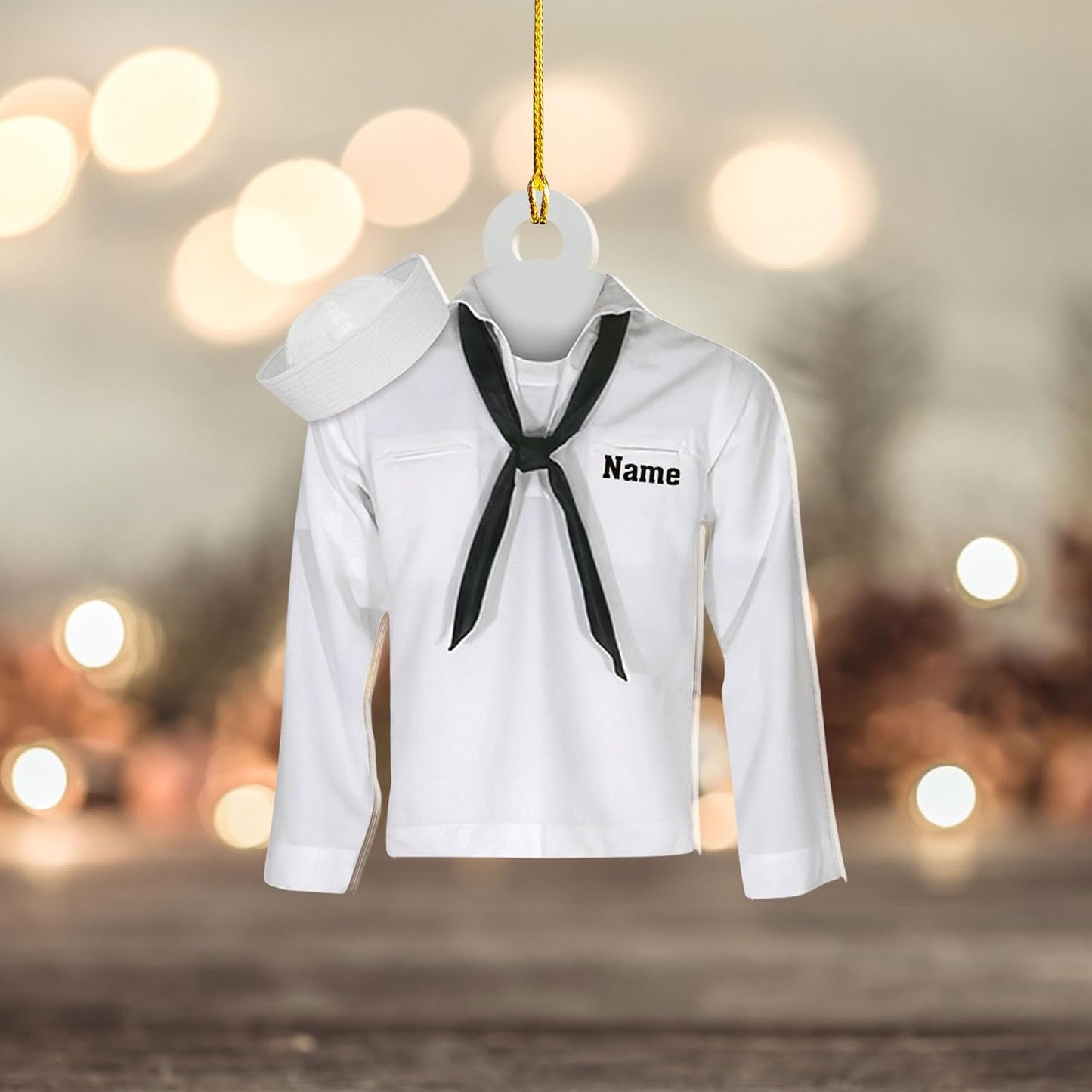 Custom Name Sailor Ornament – Personalized Captain Acrylic Sailing Ornament, Nautical Christmas Tree Decoration for Navy Lovers TS37