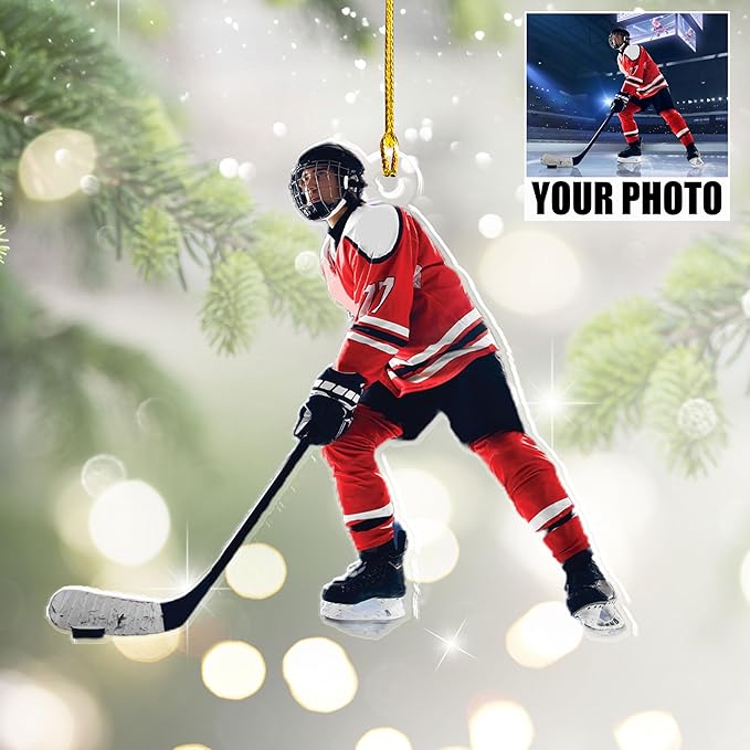 Personalized ice Hockey Ornament N31