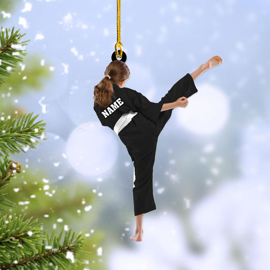 Custom Karate Christmas Ornament – Taekwondo & Jiu Jitsu Gift Krt3