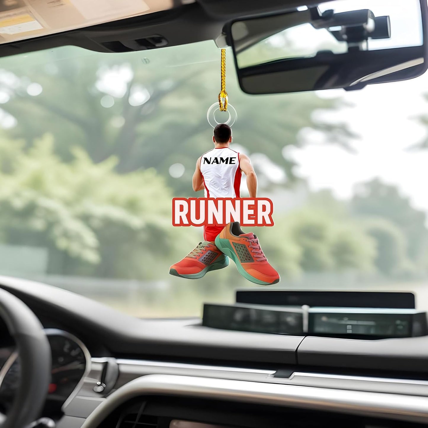 Custom Running 2D Flat Ornament – Personalized Marathon Acrylic Gift, Athlete Christmas Decoration TM7