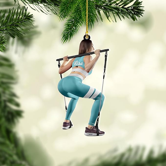 Customized Pilates Christmas Ornament - Pilates Gift for Women, Ornament Gift LL28
