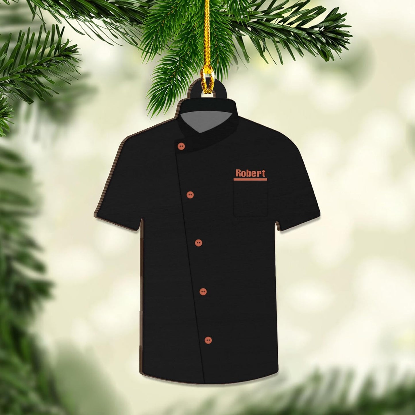 Personalized Chef Hat Ornament, Custom Cooking Baking Ornament for Christmas Tree N27