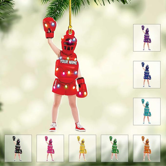 Personalized Boxing Gloves Christmas Ornament - Boxing Ornament Gift LL7