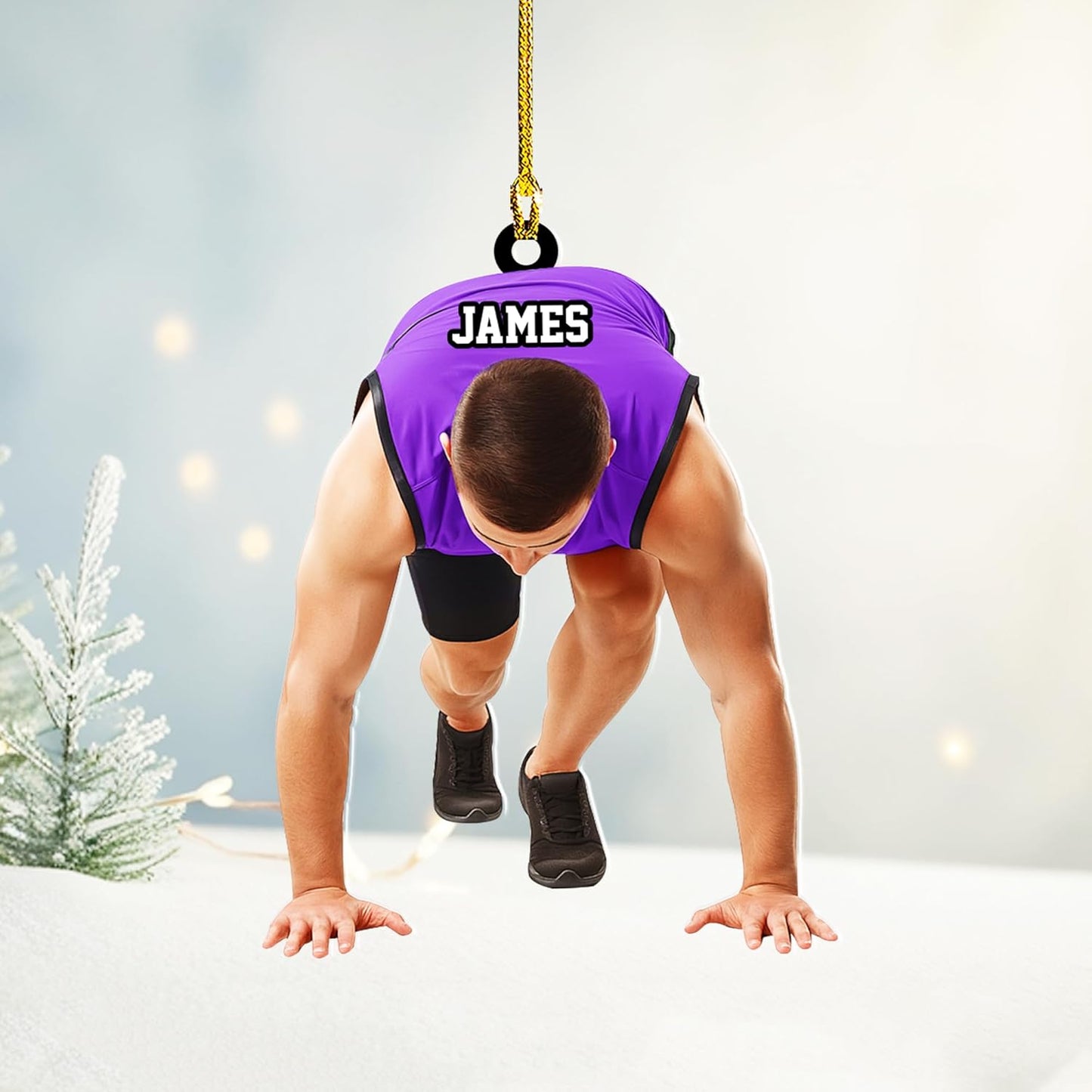 Personalized Marathon Ornament – Custom Name Acrylic Running Christmas Decoration, Runner Gift TM17