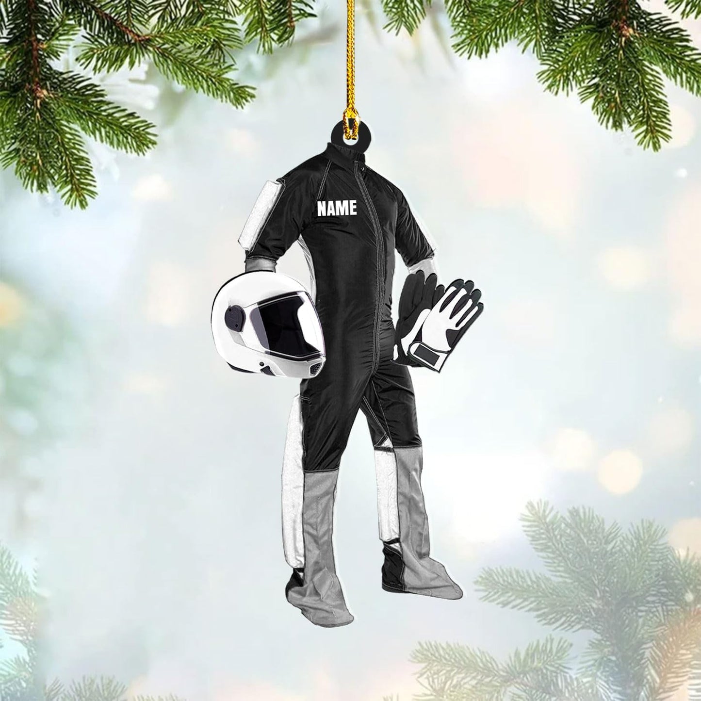 Custom Skydiving Christmas Ornament – Skydiver Xmas Decor O19