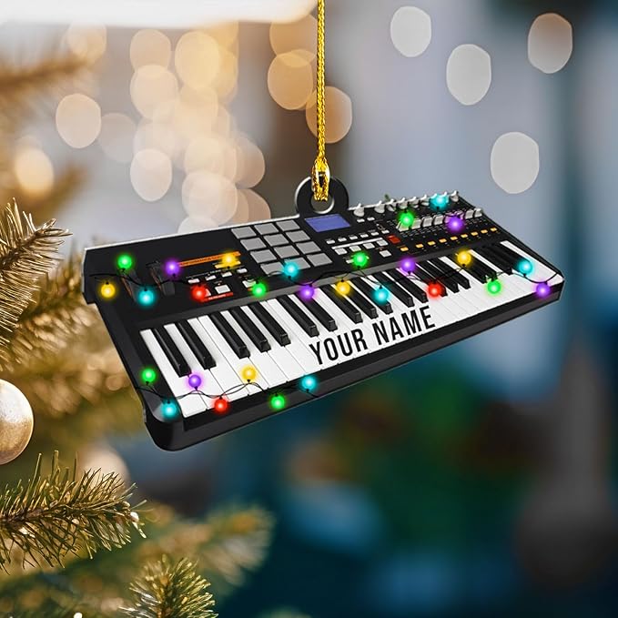 Personalized Music Instrument Christmas Gift - Piano Ornament for Piano Lovers LL24