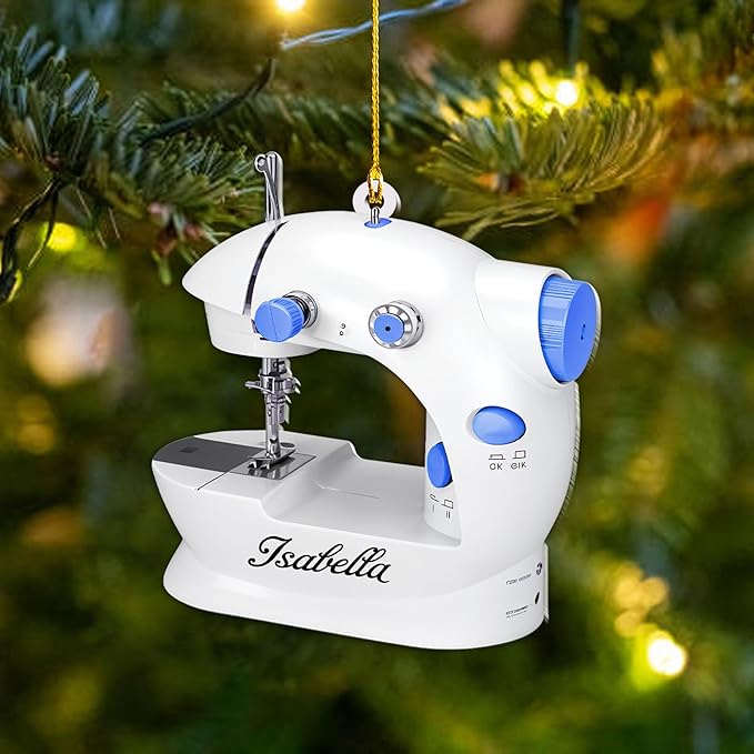 Custom Sewing Machine Ornament - Christmas Ornament Gift for Sewing Lovers LL25
