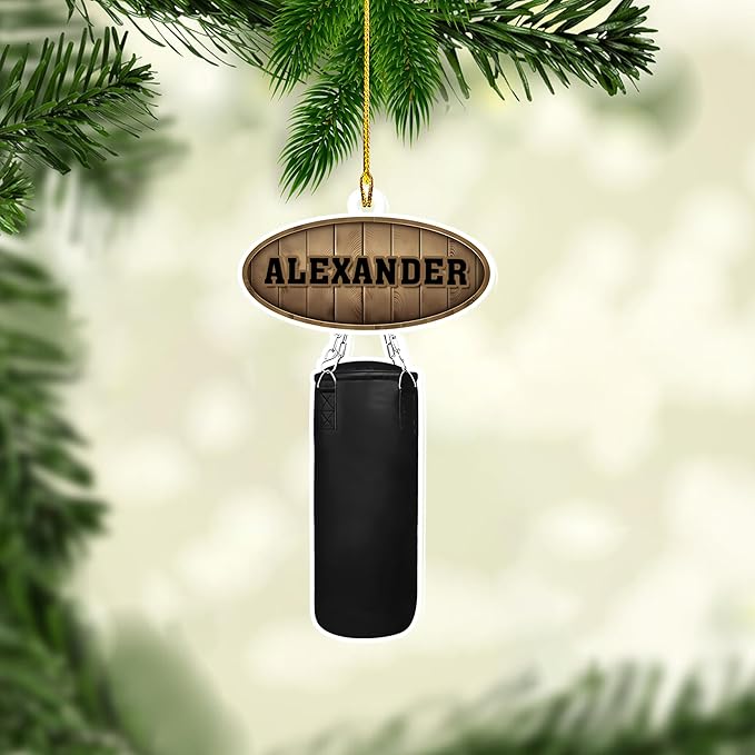 Custom Boxing Gloves Christmas Ornament - Personalized Boxing Ornament Gift LL15