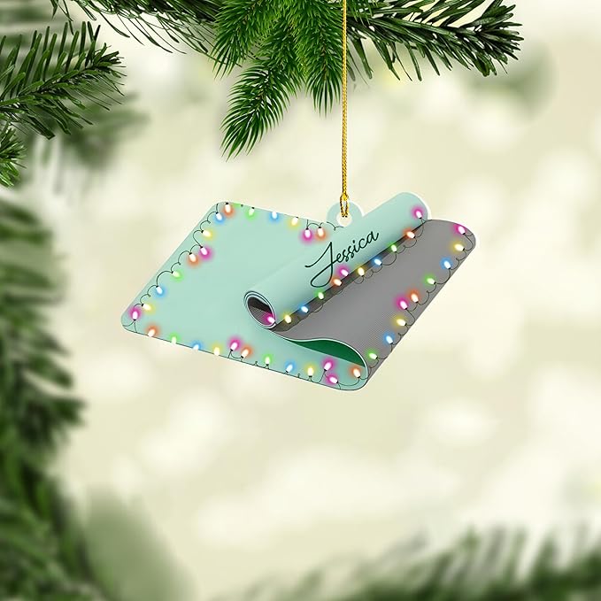 Personalized Pilates Christmas Ornament - Custom Pilates Gift for Women LL4