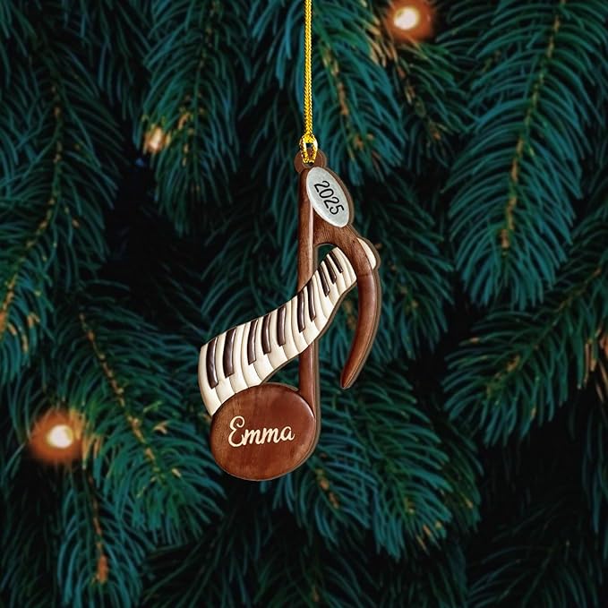 Personalized Music Instrument Christmas Gift - Piano Ornament for Piano Lovers LL25