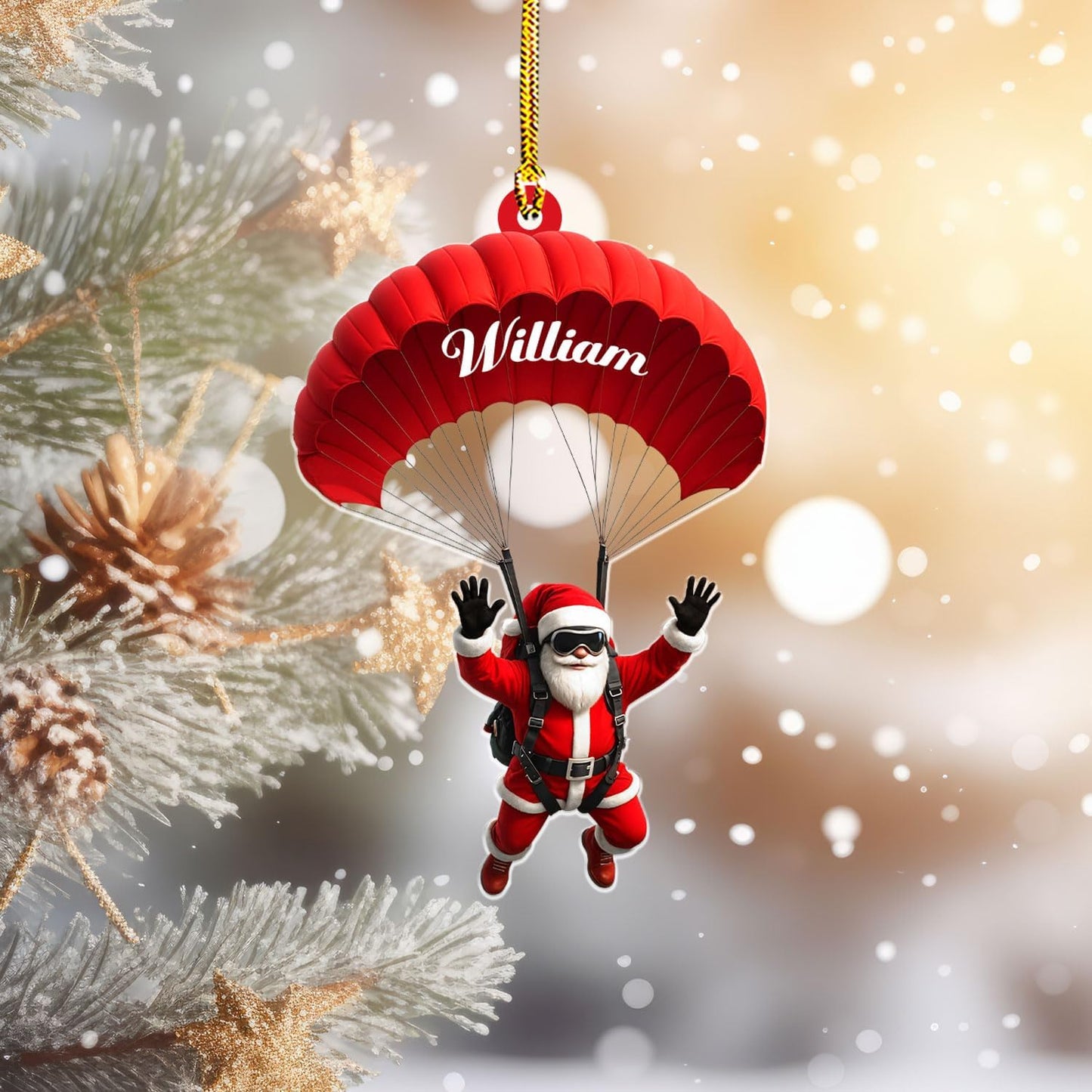 Custom Skydiving Christmas Ornament – Skydiver Xmas Decor O6