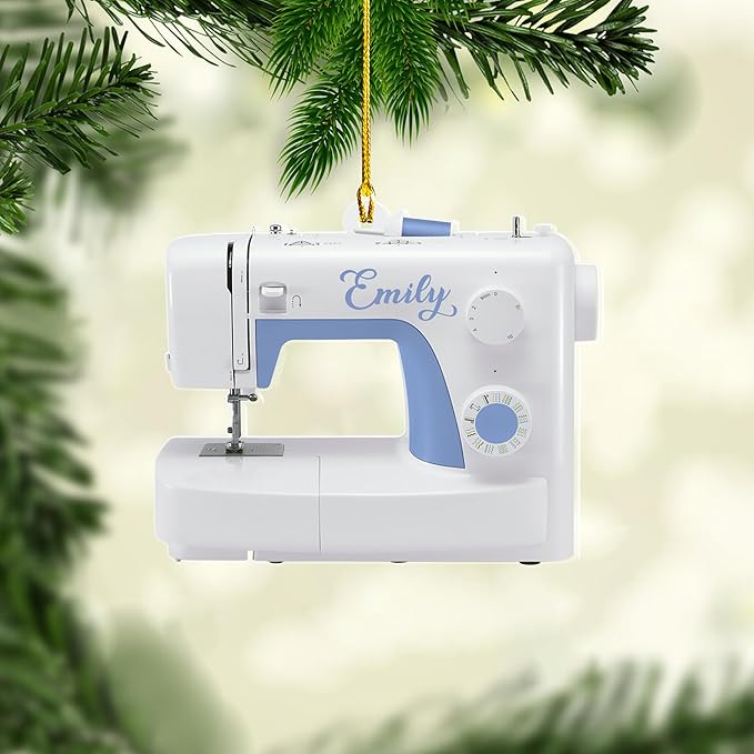 Custom Sewing Machine Ornament - Christmas Ornament Gift for Sewing Lovers LL27