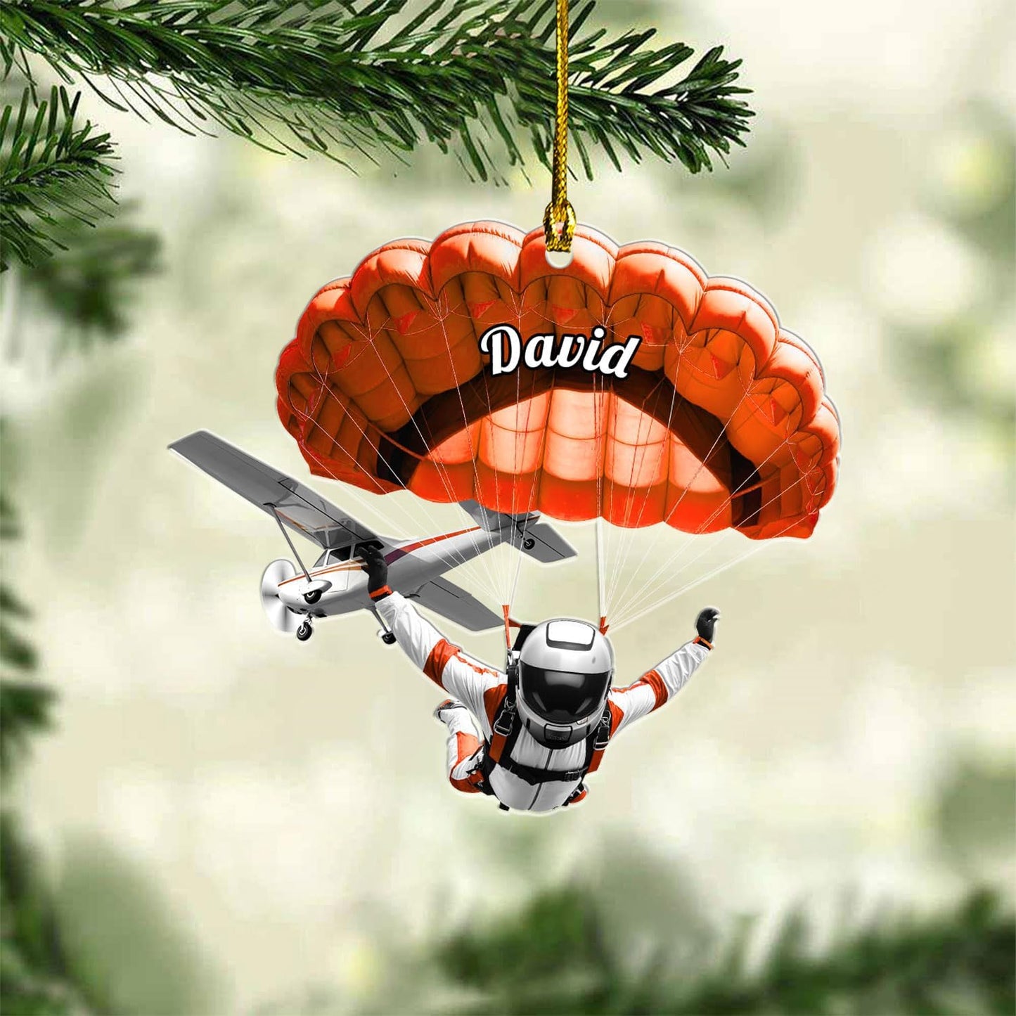 Custom Skydiving Christmas Ornament – Skydiver Xmas Decor O9