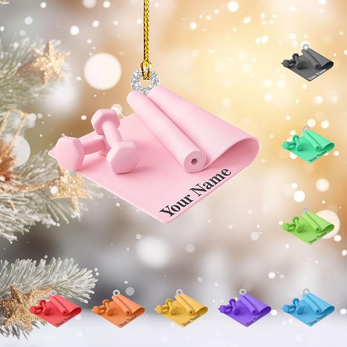 Personalized Yoga Lovers Ornament - Custom Yoga Christmas Decoration Gift LL3