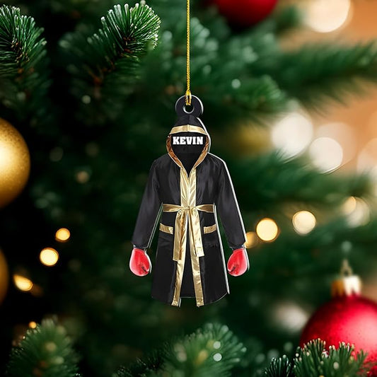 Personalized Boxing Gloves Christmas Ornament - Custom Name Boxing Ornament Gift LL23