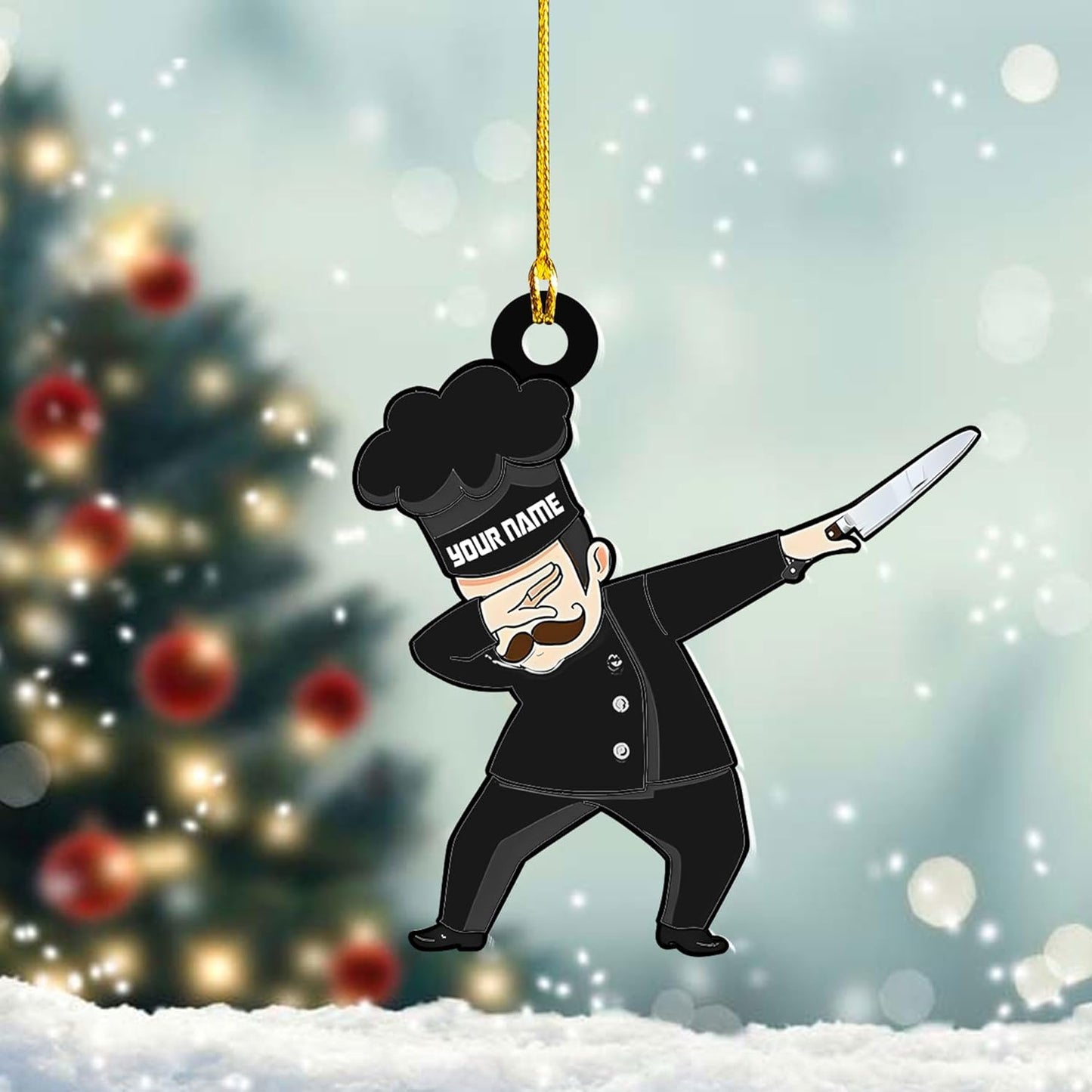 Personalized Chef Christmas Ornament 2025, Custom Chef Hat & Uniform Ornaments for Christmas Tree Gifts N09