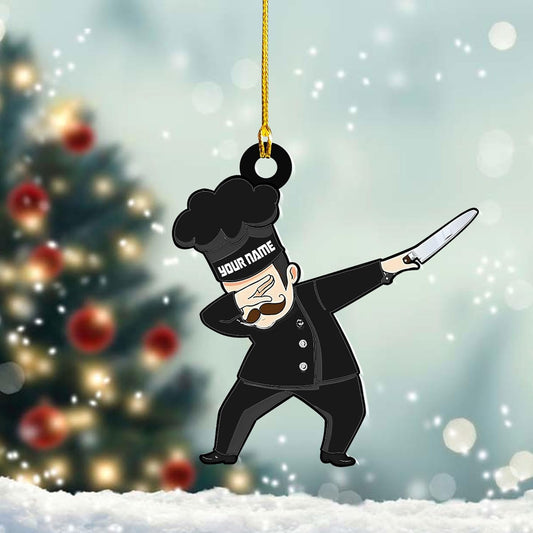 Personalized Chef Christmas Ornament 2025, Custom Chef Hat & Uniform Ornaments for Christmas Tree Gifts N09