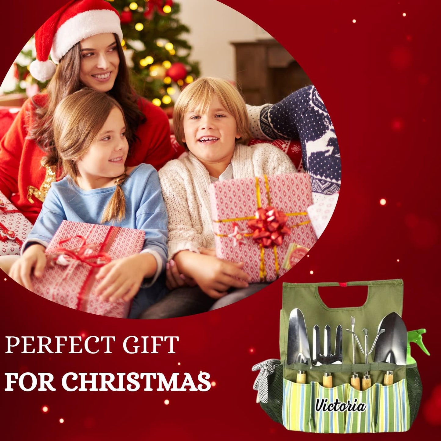 Custom Name Garden Equipment Ornament | Gardener Christmas Tree Decor Gift for Plant & Nature Lovers TG78