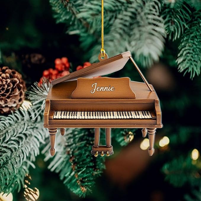 Personalized Music Instrument Christmas Gift - Piano Ornament for Piano Lovers LL27