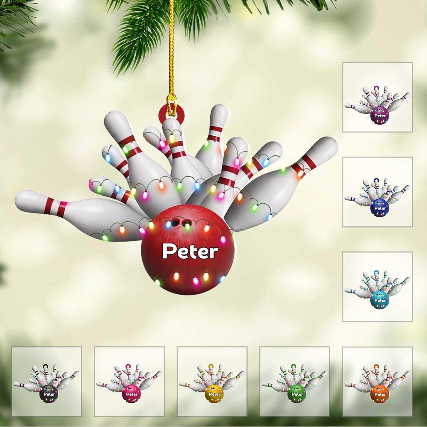 Custom Bowling Tools Ornament - Bowling Ornament Bowl Bl1