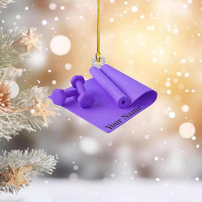 Personalized Yoga Lovers Ornament - Custom Yoga Christmas Decoration Gift LL3