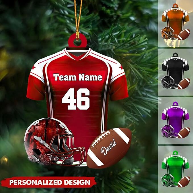 Personalized Football Player Ornament - American Football Ornament Gift LL28