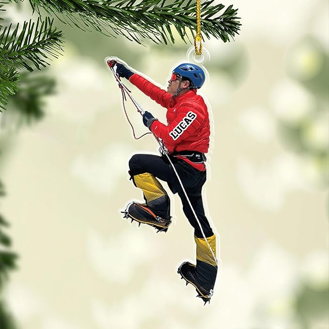 Personalized Rock Climber Christmas Gift for Mountaineers - Climbing Ornament LL18