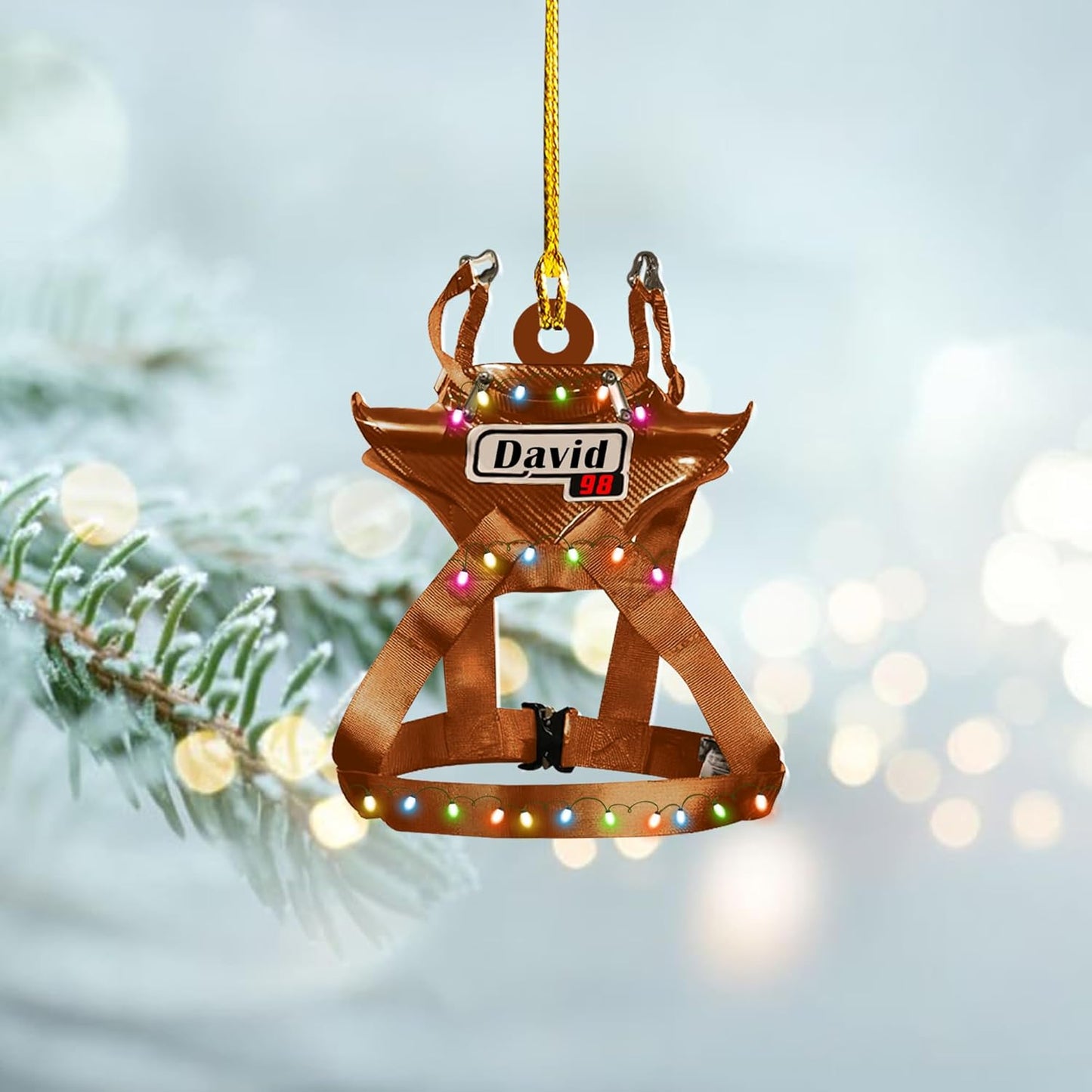 Personalized Race Car Christmas Ornament – Custom Acrylic Car Lover Gift, Racing Tree Decoration TR36