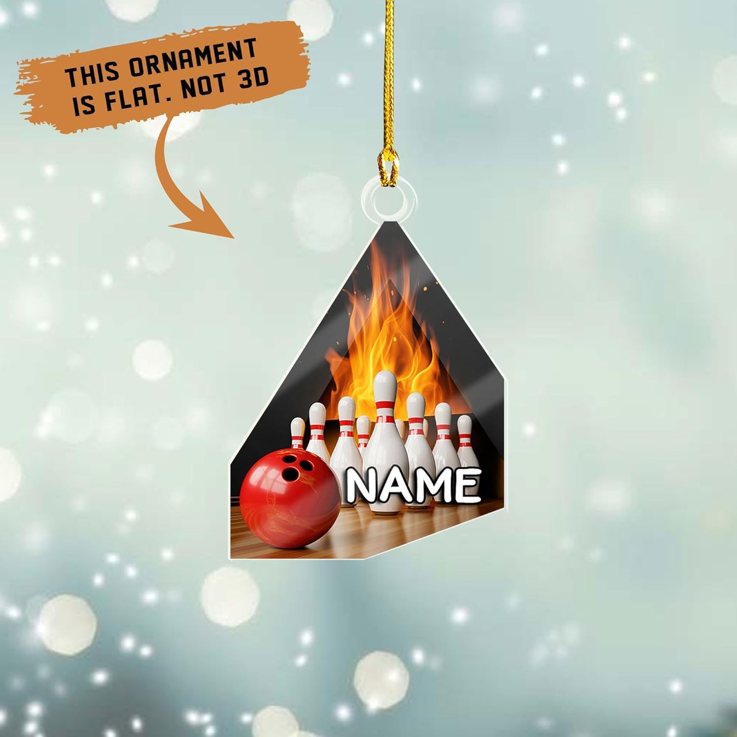 Custom Bowling Tools Ornament - Bowling Ornament Bowl 3