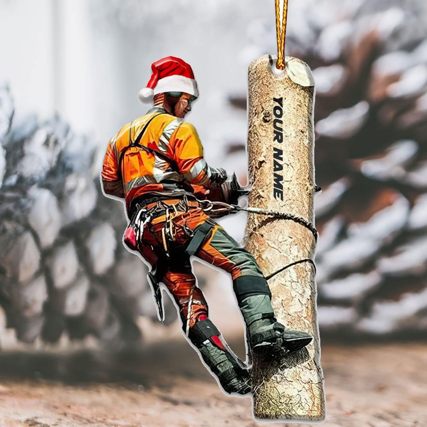 Personalized Carpenter Ornament – Woodworking Lumberjack Gift Ornament Style 6