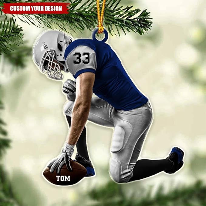 Personalized Football Uniform Ornament - American Football Ornament Gift LL25