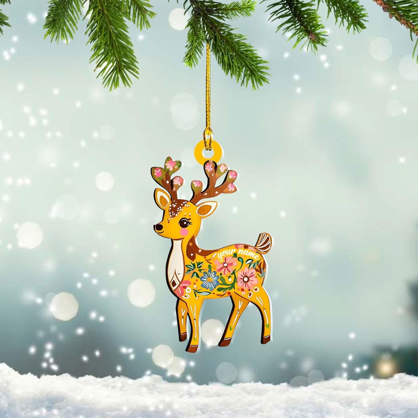 Personalized Hunting Ornament, Hunter Christmas Acrylic Ornament 2025 T14