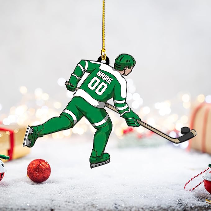 Custom ice Hockey Ornament N40