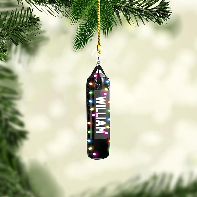 Custom Boxing Gloves Christmas Ornament - Personalized Boxing Ornament Gift LL19